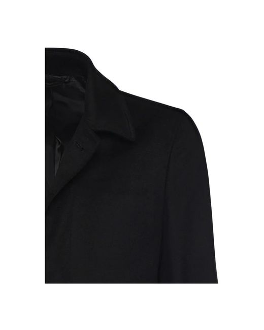 Luigi Bianchi Black Single-Breasted Coats for men