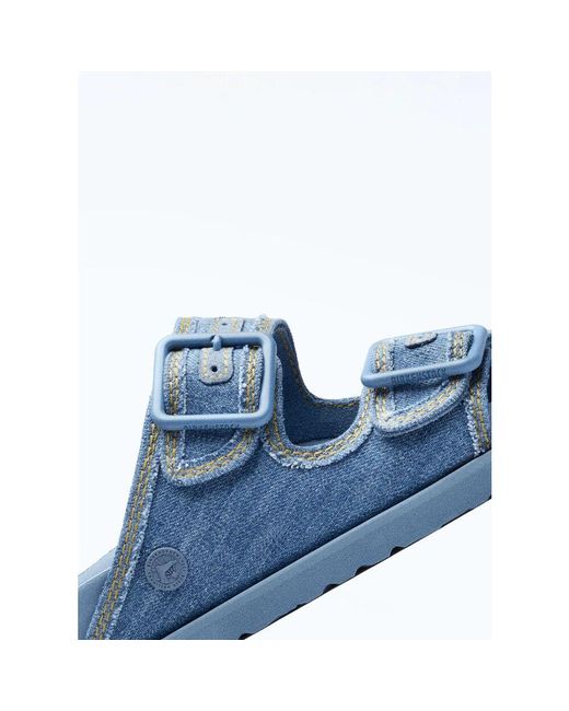 Birkenstock Blue Stone washed denim sandalen