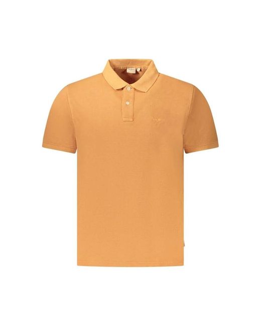 Pepe Jeans Oranges Besticktes Poloshirt für Herren