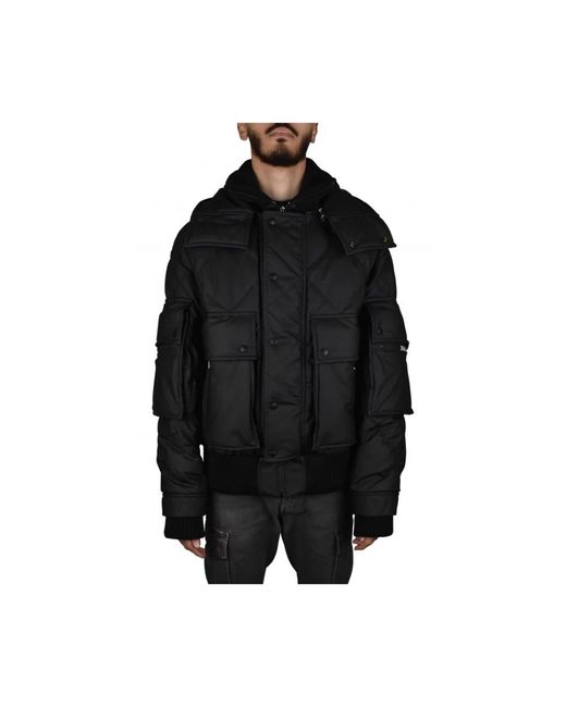 Balmain Jassen ,Zwart ,Wol Gewatteerde Donsjas in het Black voor heren