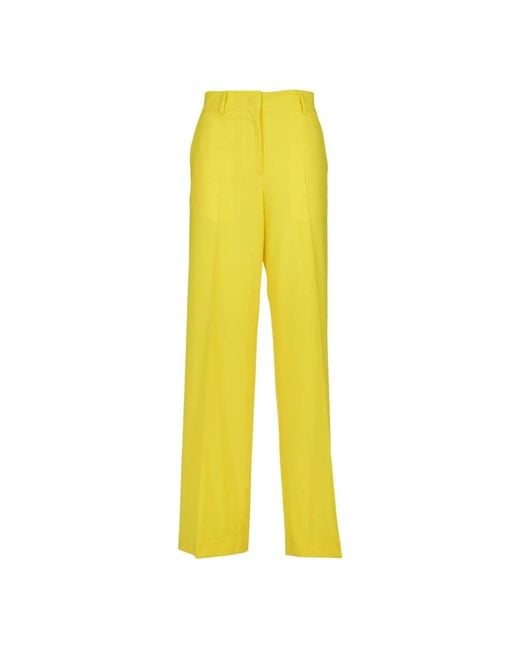 MSGM Yellow Wide Trousers