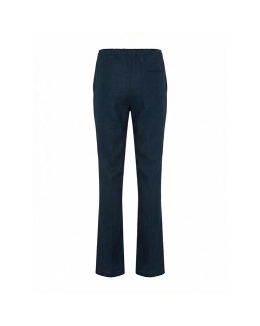 Kiton Blue Straight Trousers for men