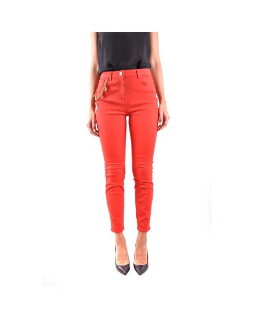 Elisabetta Franchi Red Skinny Jeans