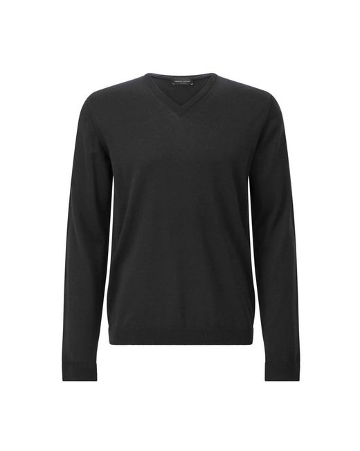 Roberto Collina V-Neck Truien in het Black voor heren