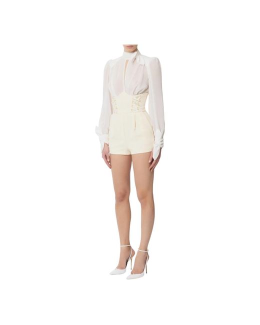 Elisabetta Franchi White Playsuits
