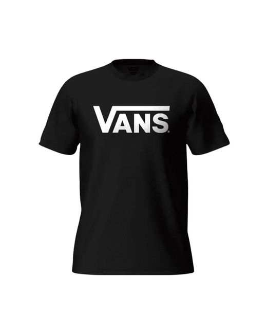 T-shirt classica in bianco e nero di Vans in Black da Uomo