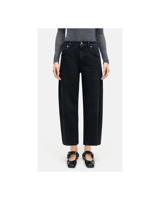 Cambio Jeans ,Zwart ,Katoen Zwarte Cropped Jeans in het Blue