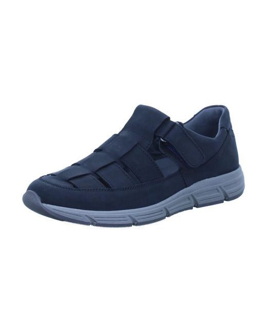 Waldläufer Herren Haslo Klettverschlussschuhe in Blue für Herren