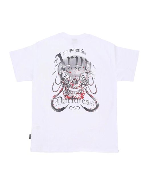 Propaganda Snake Logo Witte Tee Korte Mouw in het White voor heren