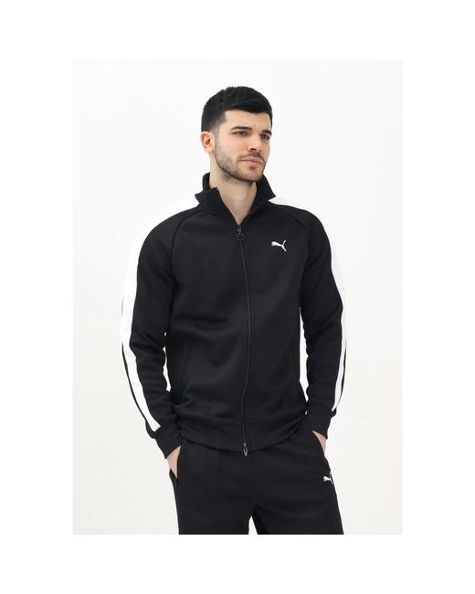 PUMA Hoodies & Sweatvesten ,Zwart ,Katoen Zwarte Zip Sweater T7 Always On in het Black voor heren