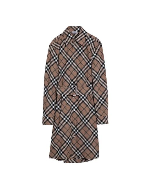 Burberry Gray Shirt Dresses