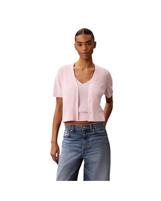 Cardigans Calvin Klein de color Red