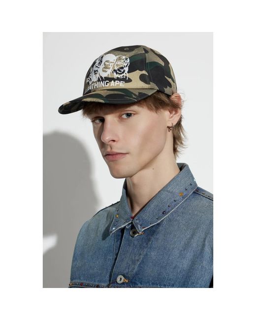 Caps di A Bathing Ape in Black da Uomo