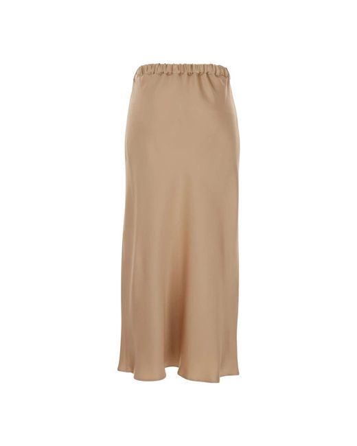 Antonelli Rokken ,Leer Orinoco Skirt in het Natural
