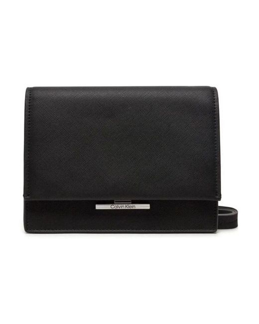 Calvin Klein Black Saffiano crossbody tasche für frauen