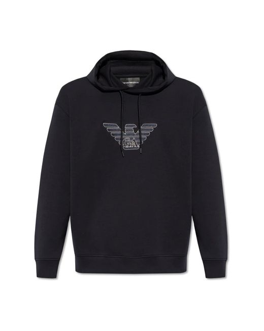 Hoodies Emporio Armani de hombre de color Blue