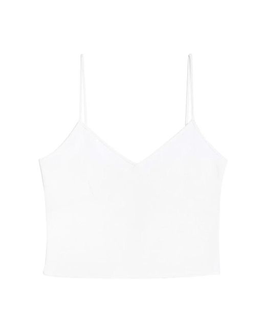 AMI White Sleeveless Tops