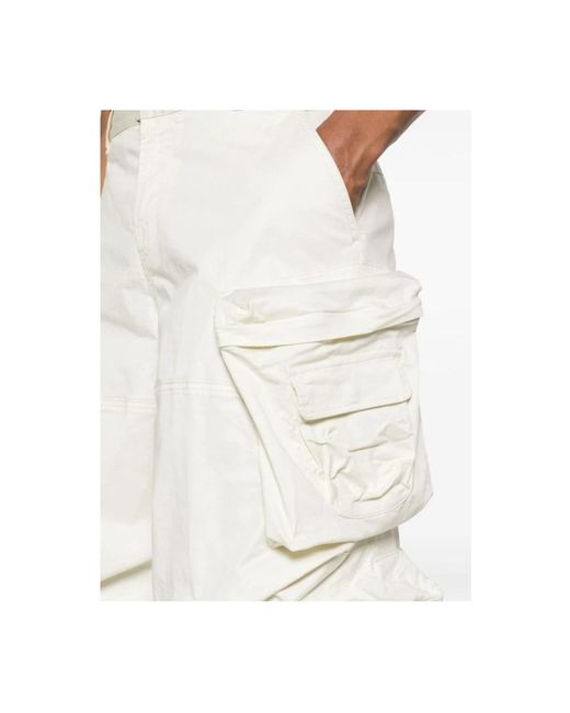 DIESEL White Wide Trousers for men