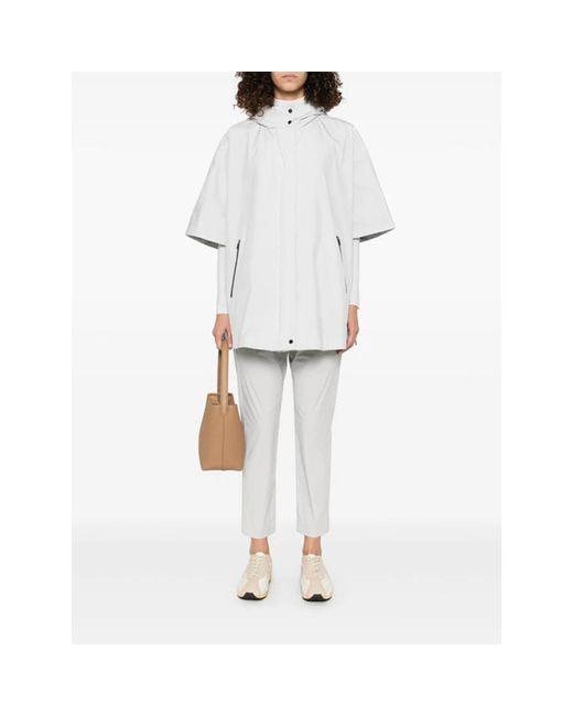 Herno White Slim-Fit Trousers