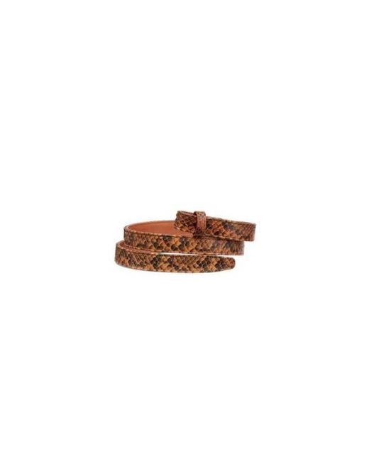 Claris Virot Dunne Python Riem in het Brown