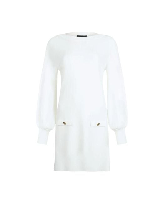 Liu Jo White Knitted Dresses