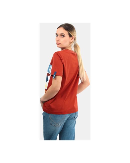 Max Mara Red S t-shirt mit frontdruck