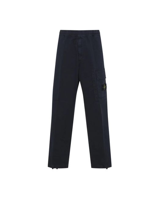 Stone Island Blue Sweatpants for men