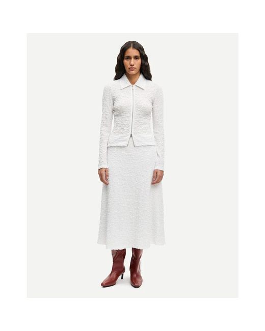 Midi Skirts Samsøe & Samsøe de color White