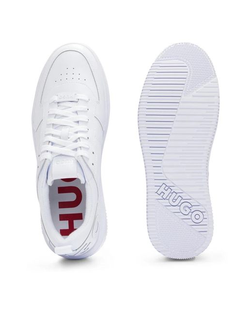 Boss Lowtop sneakers mit schnürung und logo in White für Herren