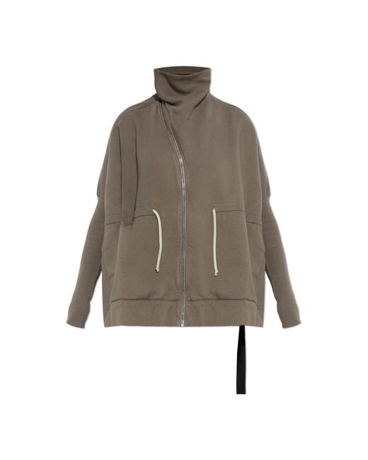 Rick Owens Hoodies & Sweatvesten ,Bruin ,Katoen Oversize Sweatshirt in het Brown