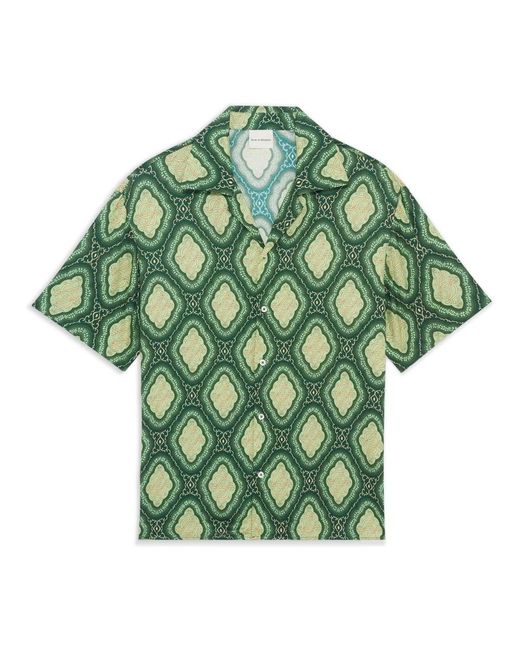 Drole de Monsieur Green Short Sleeve Shirts for men