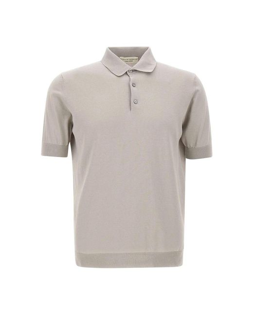FILIPPO DE LAURENTIIS Gray Polo Shirts for men
