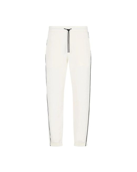 Emporio Armani White Slim-Fit Trousers for men