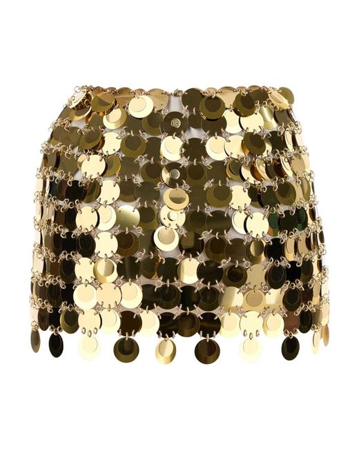 Rabanne Metallic Short Skirts
