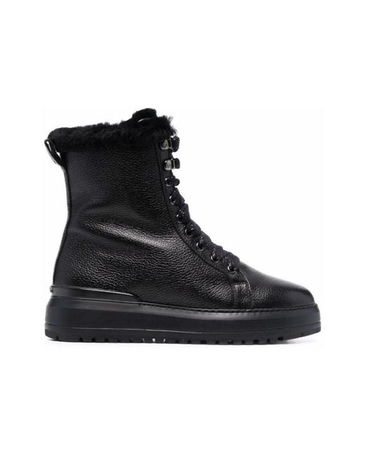 Baldinini Black Lace-Up Boots