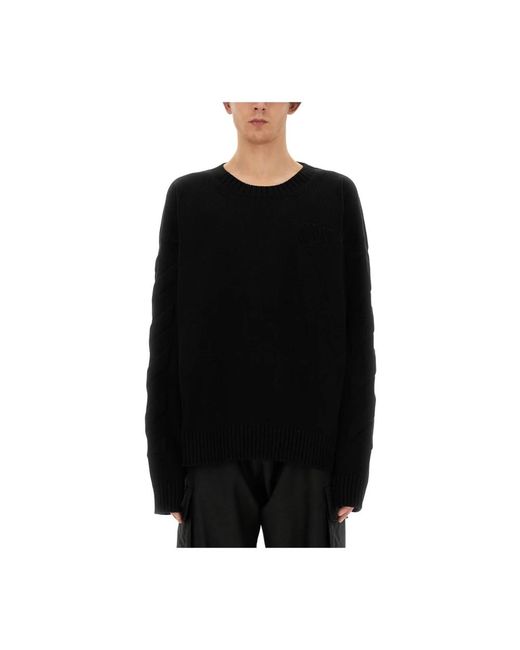 Off-White c/o Virgil Abloh Black Round-Neck Knitwear for men