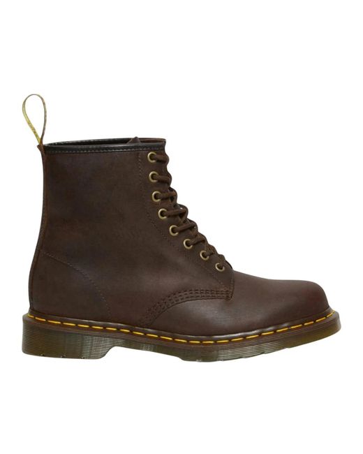 Dr. Martens Klassieke Leren Veterschoenen Met Rubberen Zool in het Brown voor heren