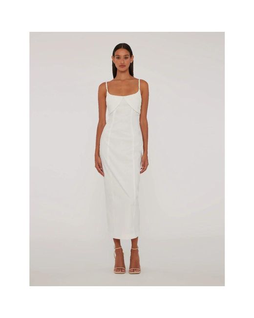 ROTATE BIRGER CHRISTENSEN Midi Dresses in het White
