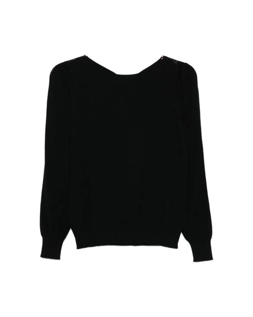 Twinset Black Round-Neck Knitwear