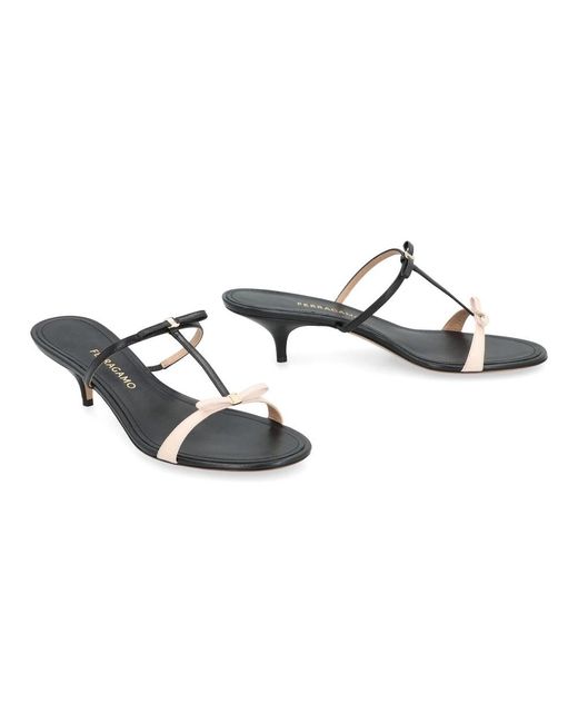 Ferragamo Brown Heeled Mules