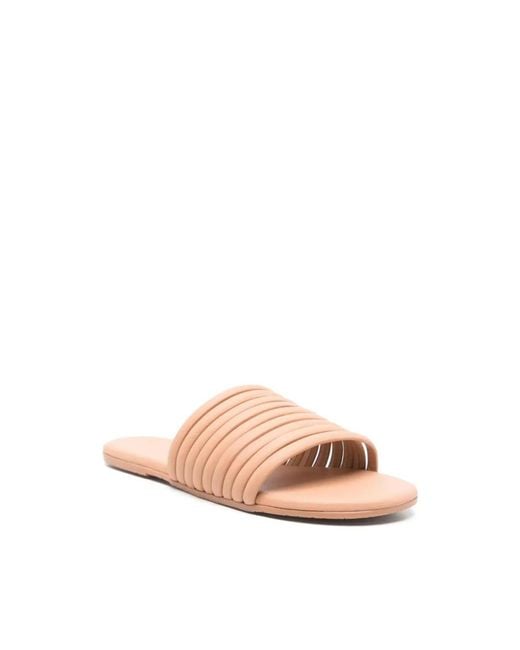 TKEES Schoenen ,Leer Caro Sandal in het Pink