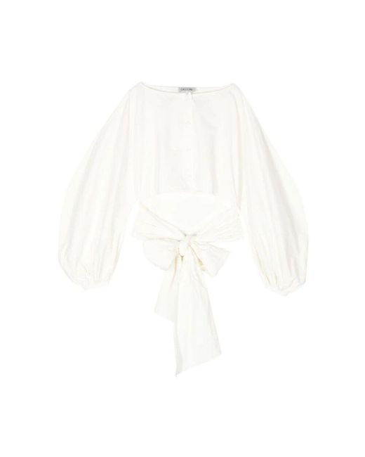 Del Core White Popeline bootshals top