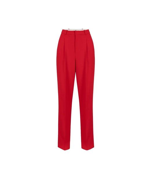 Elisabetta Franchi Red Gerade polyesterhose mit taschen