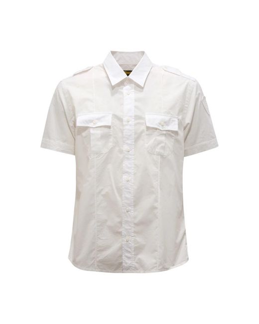 Blauer Camicia Kurzarmhemd in White für Herren