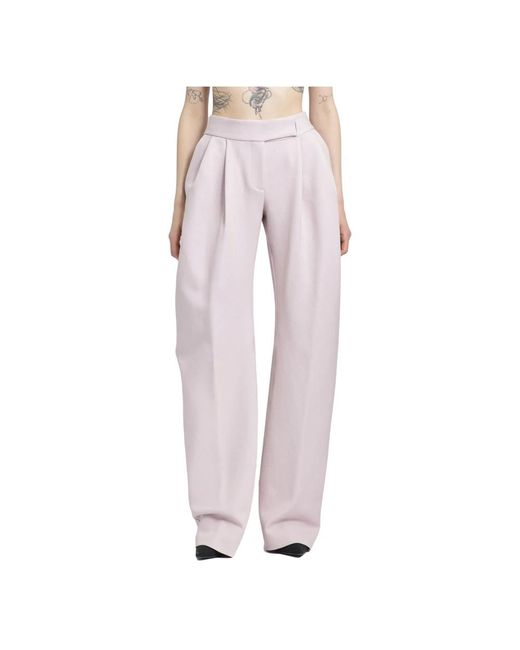 Trousers > wide trousers The Attico en coloris Pink