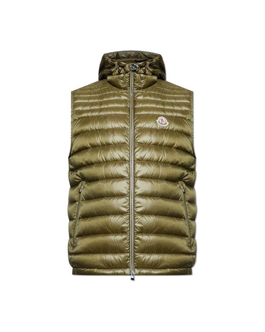 Moncler Green Waistcoats for men