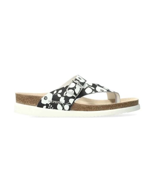 Mephisto Schoenen ,Zwart ,Leer Lichtgewicht Teenslipper Met Soft-Air Technologie in het Black