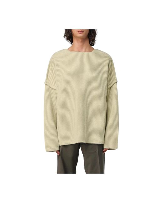 Jil Sander Natural Round-Neck Knitwear for men