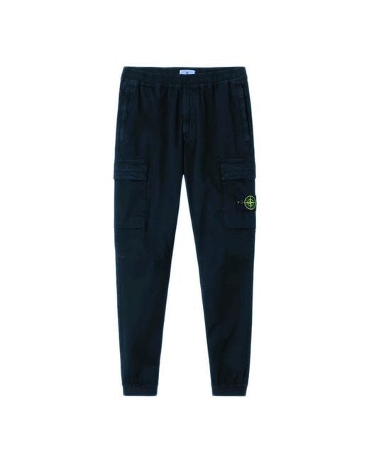 Stone Island Blue Sweatpants for men