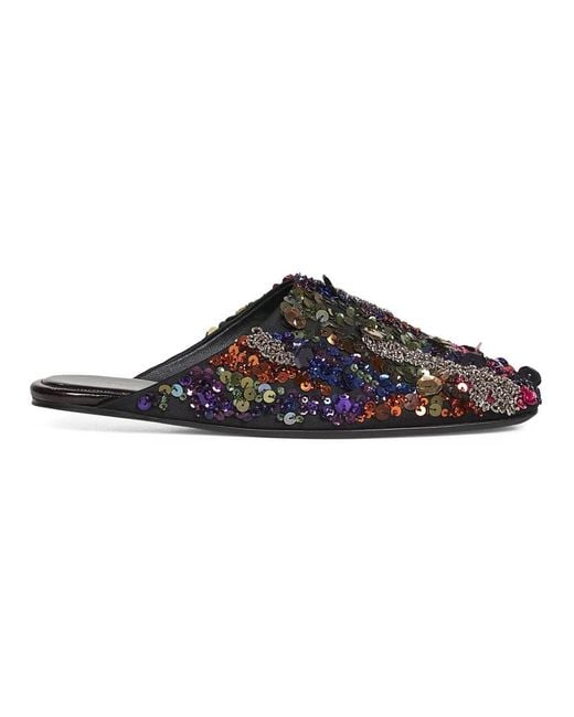 Dries Van Noten Black Mules